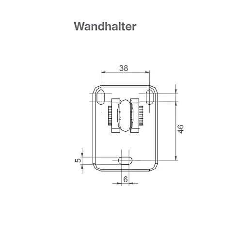 Abmesssungen Wandhalter elero Sensero-868 AC