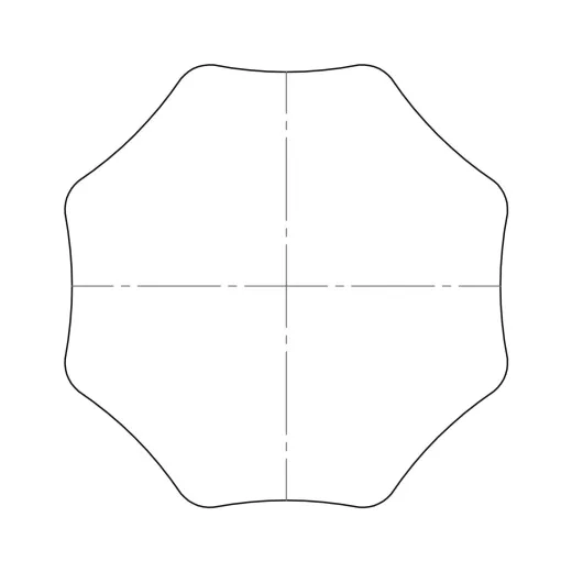 Adapterset L, SW 102x2,5 mm, 8-kant, Profilrohr, Roma (Typ 18)