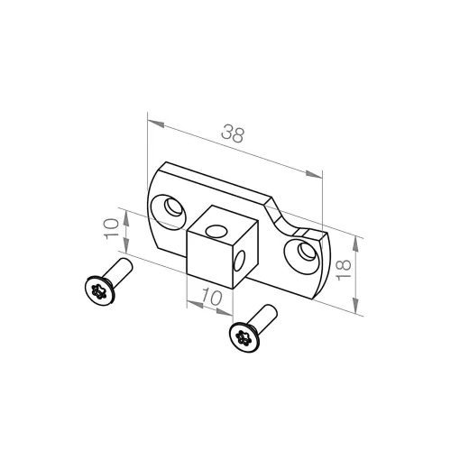 Motorlager S / Adapterplatte 10 × 10 mm