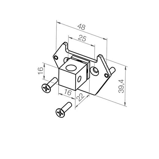 elero Adapterplatte 16 x 16 lang / Baureihe M