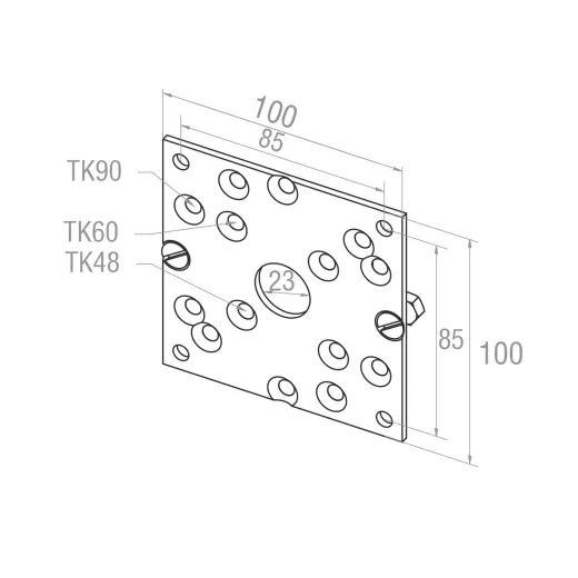 elero Grundplatte für NHK-Antriebe / Art. Nr.: 236870501