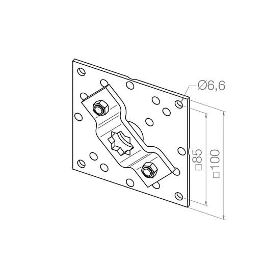 elero Grundplatte für NHK-Antriebe / Art. Nr.: 238330001