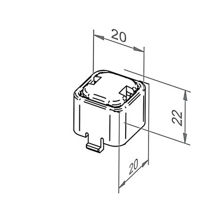 Auflaufpilz links / weiß