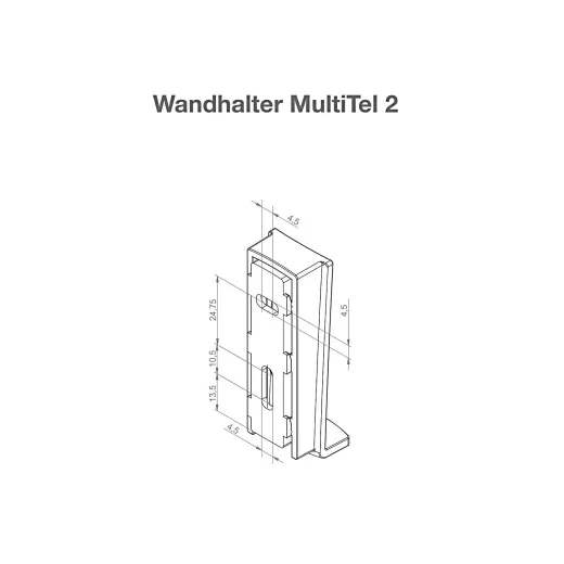elero MultiTel 2 Abmessung Wandhalterung