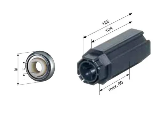 Motorgegenlager Set für Blendkappe SW 40