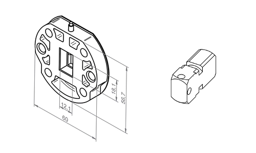 Wandanker rastbar Art. Nr.: 239860001 / inkl. Bolzen Art. Nr.: 233747901