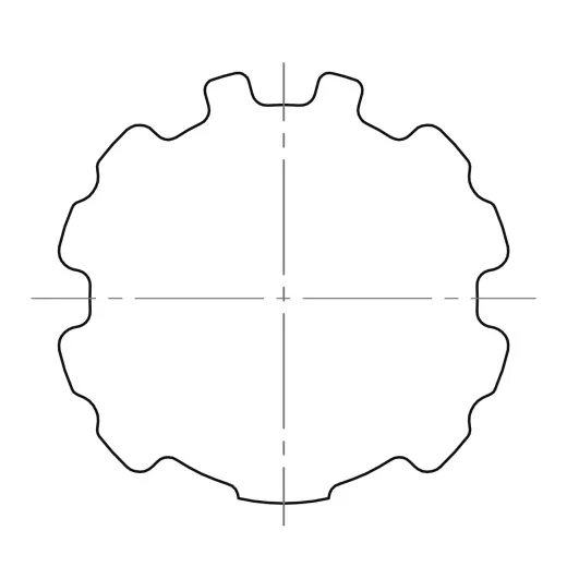 Adapterset M, 65 mm, Rundrohr, Hoos (Typ 38)